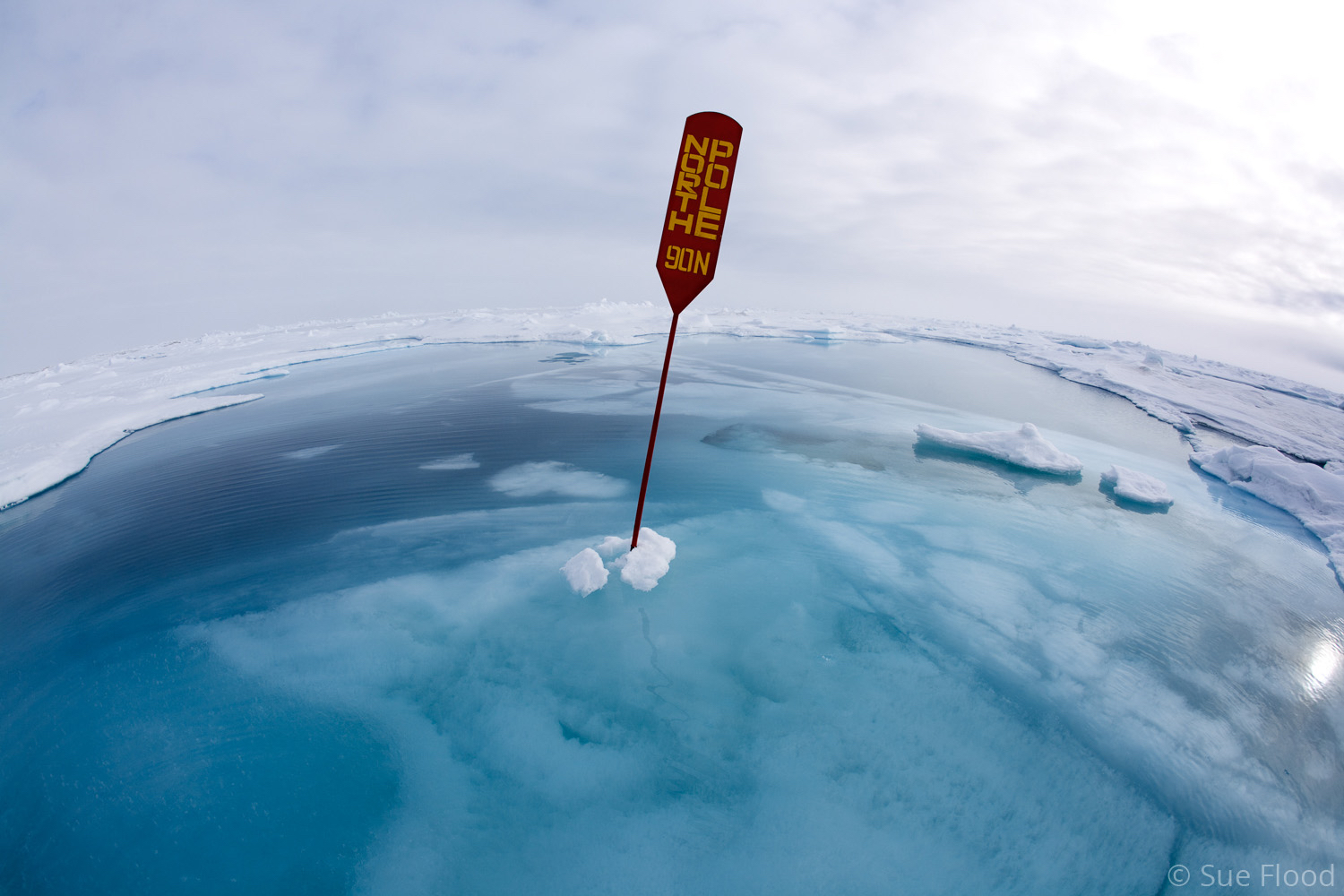 North Pole Underwater sign.