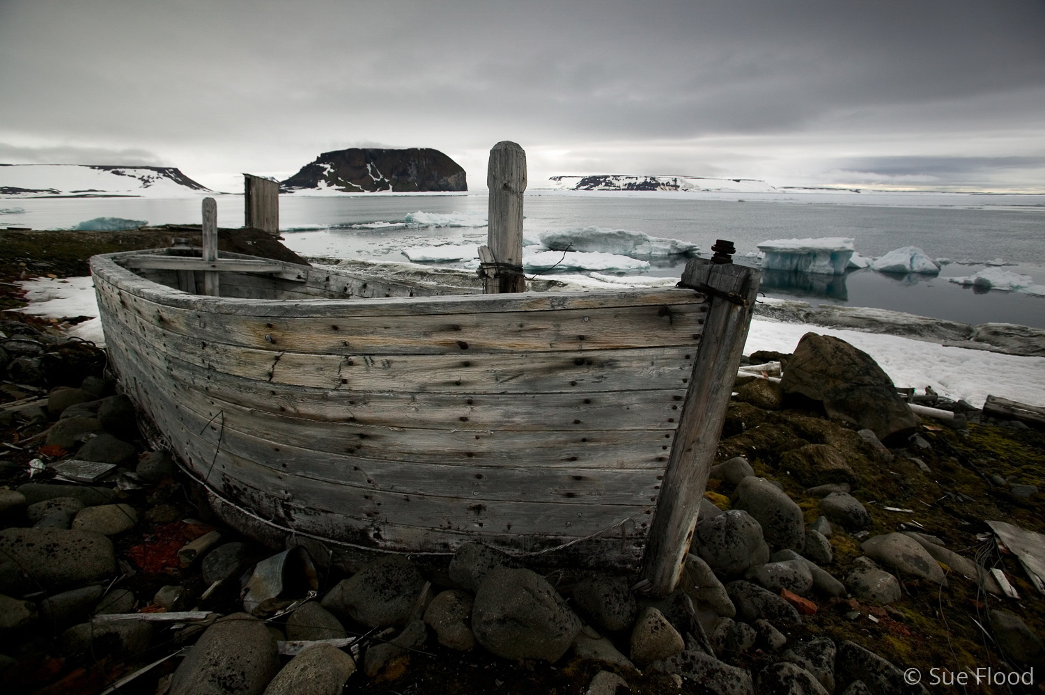 Abandoned boat, Franz Josef Land, Russian Arctic