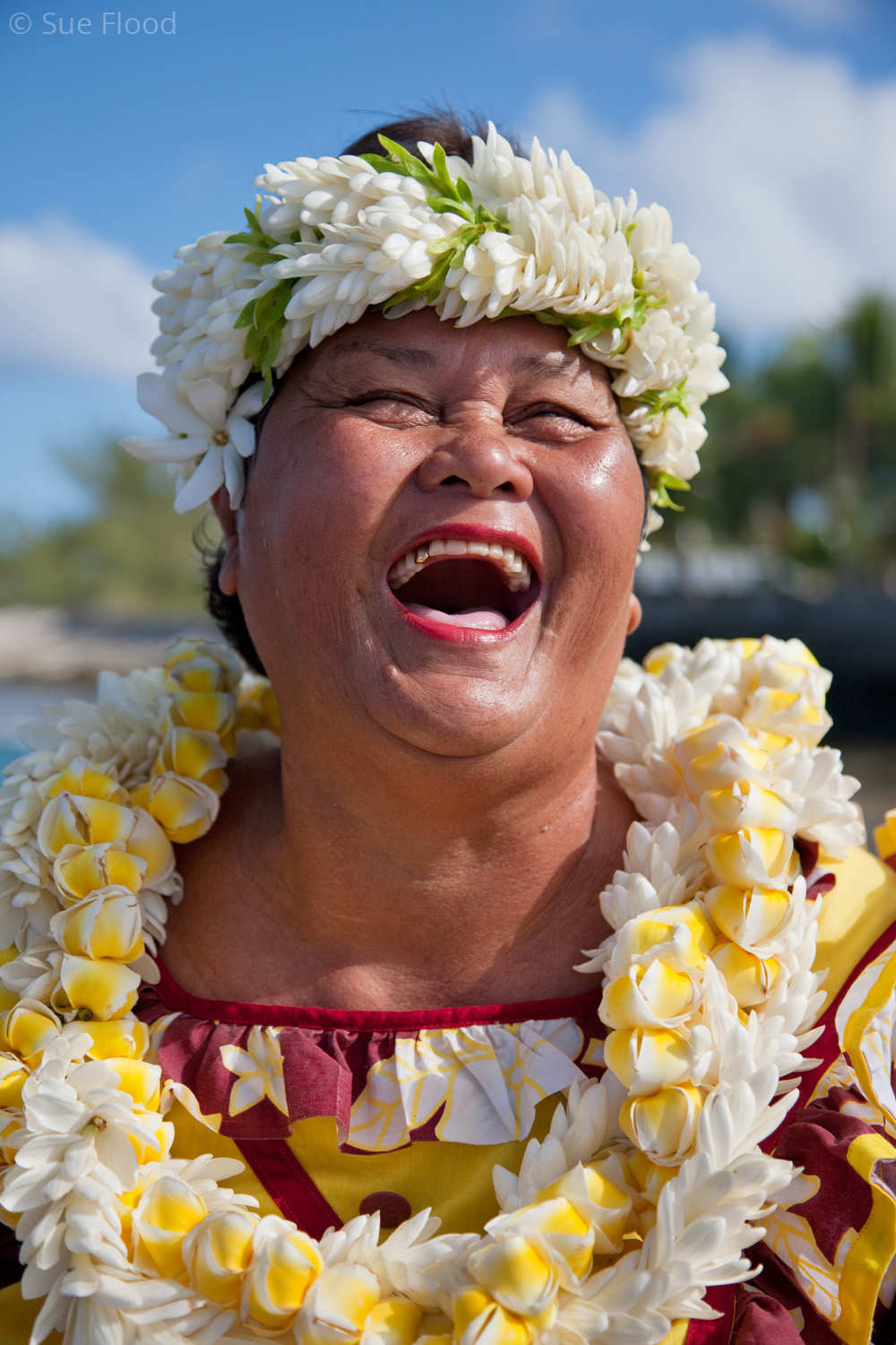 Woman on island of Takapoto, French Polynesia