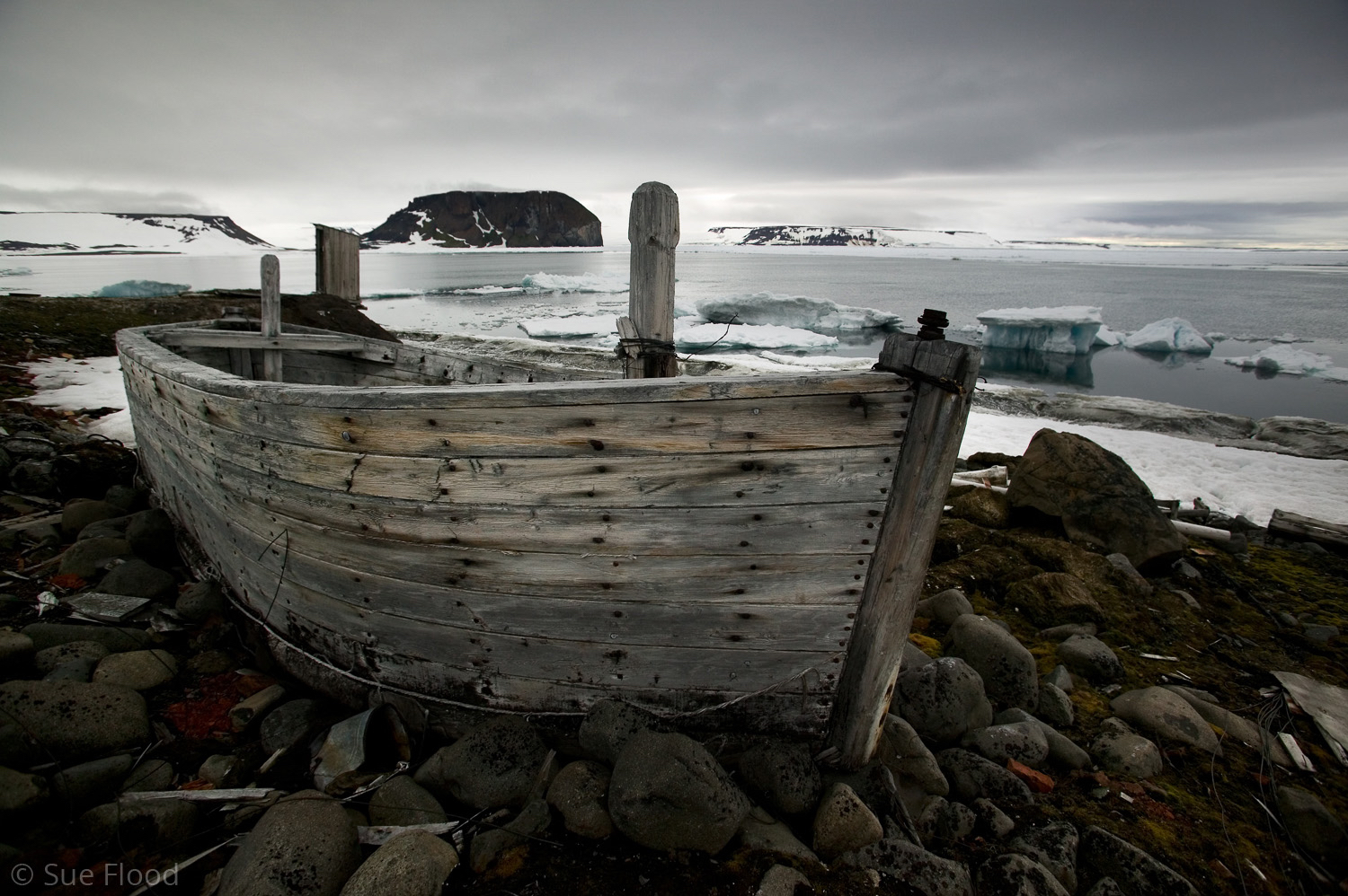 Abandoned boat, Franz Josef Land